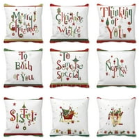 Hadančeo Božićni jastuk navlake za retro bacanja navlake za božićni jastuk za kauč za božićni ukras