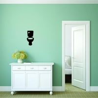 Prilagođeni zidni naljepnica - Naljepnica za ljuštenje i stick kupaonica Simbol vrata Potpisujte dokona