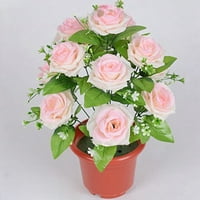 Veštački cvjetovi Buketi ruže glavom ruže lažni cvjetovi mladeni buketi za ukras vjenčanja
