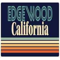 Edgewood California Vinil naljepnica za naljepnicu Retro dizajn