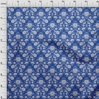 Onuone pamučna svila ljubičasta tkanina cvjetna šivaća tkanina od dvorišnog tiskanog DIY odjeće šiva