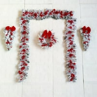 Umjetna snježna platna božićna garlstair swag vijenac bijeli smrznuti božićni garlcascading ukrašen