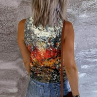 Ženski ljetni modni cvjetni print uzorak majica bez rukava