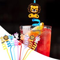 Trayknick Party slamke Smiješni oblik DIY crtane životinje šareno ukrasni koktel pijenja slamka