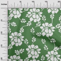 Onoone pamučne svilene zelene tkanine Jakonske cvjetne silhouete Craft Project Decor tkanina ispisana