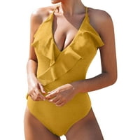 Ballsfhk ženska seksi modna čvrsta boja rubu jedno - kupaći kostim za kupaći kostim