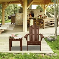 Chictail Wood Adirondack stolica, sklopivi drveni ležaljke, sva vremenska garnitura na otvorenom nameštaju sa naslonom za ruku za plažu na vrt, LB podrška
