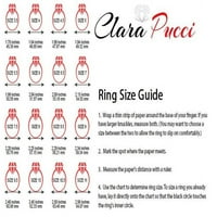 0,5ct princeza Clear Clear Moissine 18K bijelo zlato Angažova za angažman prsten veličine 8.5