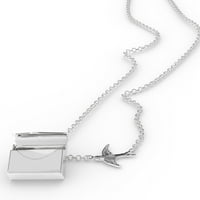 Ogrlica za zaključavanje Zračna lukaCode Ylw Kelowna, BC u srebrnom kovertu Neonblond