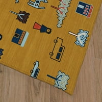 Žuti vanjski tepih Kavka dizajna