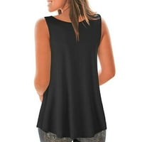 XYSAQA ženski ljetni vrhovi kratki rukav okrugli vrat majica prednjim dressy casual labavim vrhovima