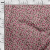 Onuone pamučna poplin ružičasta tkanina cvjetna šivaća tkanina od dvorišta otisnuta diy odjeća šiva