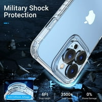Kompatibilan sa iPhone PRO MA jasan slučaj sa zaštitnikom zaslona + zaštitni objektiv kamere-plavi