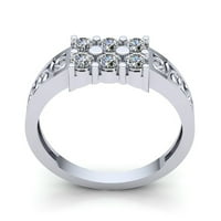 Prirodno 0,75ct okrugli rez dijamantskih muških klasičnih obljetnice zaručnički prsten čvrsti 18k ruža,