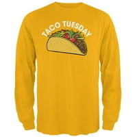 Cinco de Mayo Taco Utorak Muški majica s dugim rukavima Narančasta 3x-LG