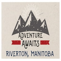 Riverton Manitoba Suvenir Frižider Magnet Avantura čeka dizajn
