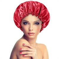 Satenski poklopac za spavanje Dvostruki sloj elastična trim mekani noćni šešir za ženu svileni šešir