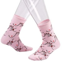 Čarape Parovi Žene Držite topla pamučna skejtborda Sock udobne kavezne čarape ružičaste
