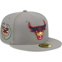 Muška nova era siva Chicago Bulls Color 59Fifty ugrađeni šešir
