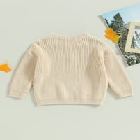 GENUISKIDS DUME DUGO DUGE DUGE CLOW CLOSE Zima toplo pleteni pulover Duks mjeseci novorođenčad