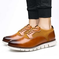 Puawkoer Classic Style Muškarci čipkaste vintage kožne cipele Business Casual Cipele Kožne cipele