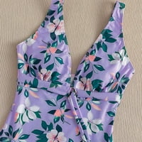 Ženski kupaći kostimi Control Control Plus size Prekrivač kupaćih kostimica ispisano V-izrez jednodijelni