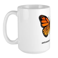 Cafepress - antisocijalni leptir - OZ keramička velika krigla
