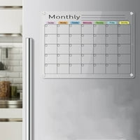 Sweeching akrilna magnetna kalendarska ploča za frižider, mjesečni kalendar i prazan daska za hladnjak,