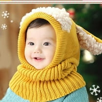 Baby Boy Girls Winter Warm Plit s kapuljačom šal kaputa za dječake Crochet Beanie Caps