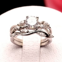 Yonte Bridal Set Sterling Silver CZ prsten za prsten ženska đumbir Lyne kolekcija