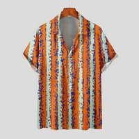 Velika ušteda za oca, Poropl Plus size Ljetna havajska plaža Ispis Ispis Muška Men Button Up majica