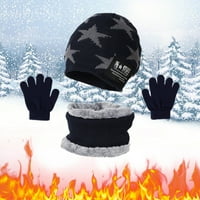 Bomber HATS dječaci i šal šeširi tri djevojke pletene bebe Vjetrootporne tople zadebljane rukavice zimske