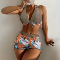 Kupaći kostimi Tankini Visoki struk bikini postavlja visoko rezane kupaćim kupaćim odijelima