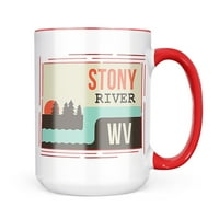 Neonblond USA Rivers Stony River - West Virginia Gol poklon za ljubitelje čaja za kavu