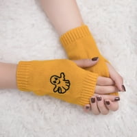 Juebong Ženska djevojka pletena ruka bez prsta drže tople zimske rukavice meko toplo mitten