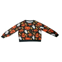 Amiliee Halloween Dukseri za žene Pumpkin Ghost Ispis pulover s dugim rukavima S-2XL