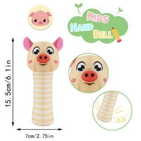 Heiheiup Shaker igračke mjeseci ručno s zvukom i zveckaju razvojne simpatične životinjske bebe punjene