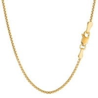 14K Čvrsto žuto zlato sjajno okruglo Bointal ogrlica za privjeske i čari sa kopčom za kandžu jastoga