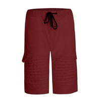 YieVot posteljine kratke hlače za muškarce Cleariance Ljeto Čvrsto ležerne prozračne labave udobne kratke