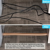 Podne kabel zaštitni kabel 0,8 W 0,4 H 6,6ft žutog sivog samog ljepljivog kabela za kućnu kancelariju