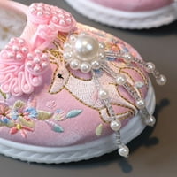 DMQupv gimnastički slajdovi Hanfu cipele Djeca vezene cipele cipele za bebe antikne performanse Djeca