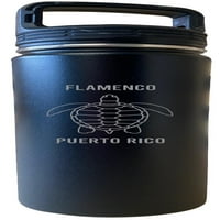 Flamenco Puerto Rico Suvenir oz Graved Crni izolirani dvostruki zid od nehrđajućeg čelika Tumbler