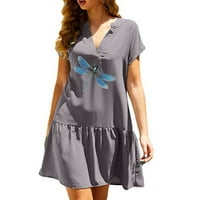 Ženska ljetna boja blok prugasta majica kratki rukav casual bluza i klirens na vrhu