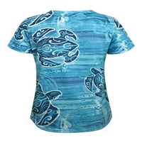 Cuoff Žene Ljetne casual labave majice Haljine na plaži V-izrez