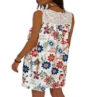 Amousa ženska modna haljina za ispis čipke patchwork vintage haljina banket haljina maxi haljina za
