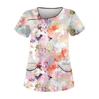 Ociviesr Ženske vintage stil High Struk Line suknja sa cvjetnim tiskanim suknjem za košulje ispod kapice