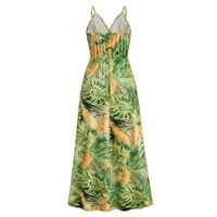 Avamo ženske kratke haljine cvjetne tiske mini haljine bez rukava ljeto plaže za plažu dame havajski