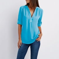 Bluze za žene modna poslovna casual poslovna odjeća modna bluza s dugim rukavima casual vrhovi duksevi