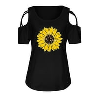 Gyouwnll plus Veličine Haljine za žene Ljeto O-izrez cvjetni printer bez rukava plus veličina pulover