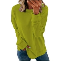 Slatki vrhovi za žene kratkih rukava Bluze Regularne fit T majice s pulover na ramenima vrhovi grafički ispis T-majice posade vrhovi vrata bluze za bluze za prapše pulover crveno l